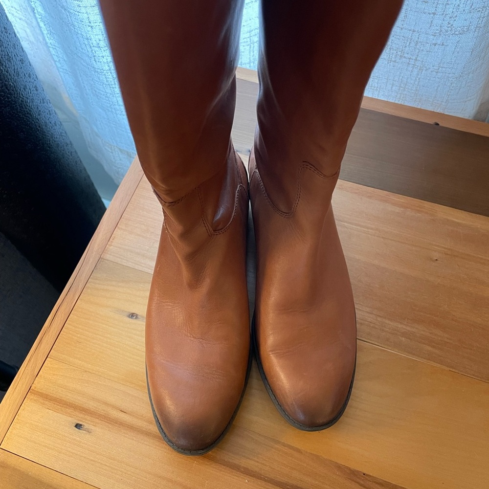 Sam Edelman Tan Leather Heeled Boots